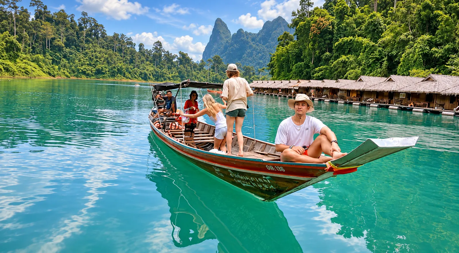 Longtail boat trip on Cheow Lan Lake