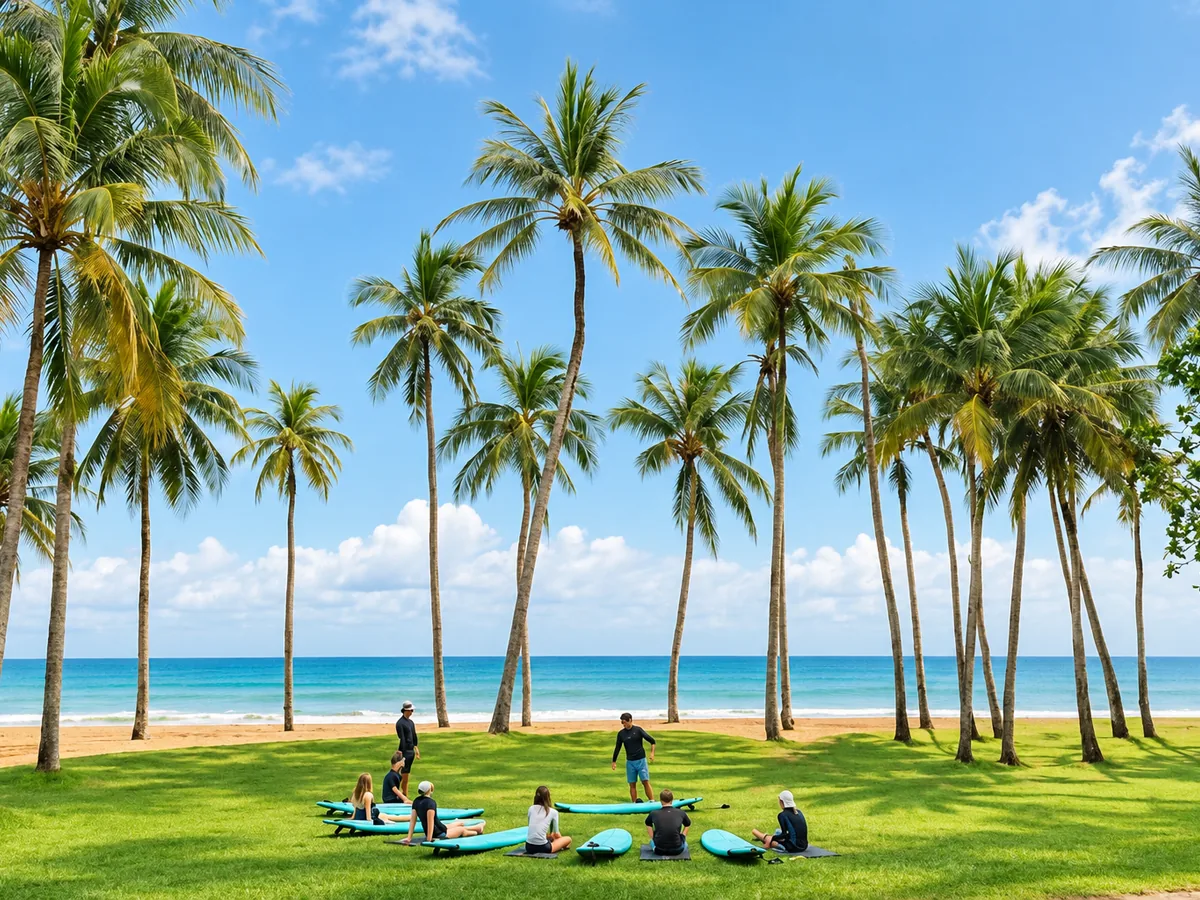 Surfkurs am Strand bei Khao Lak